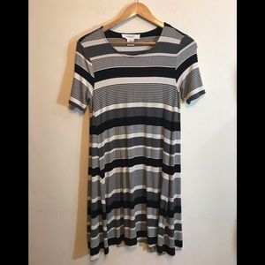 Workshop Republic Clothing Gray Black stripe dress